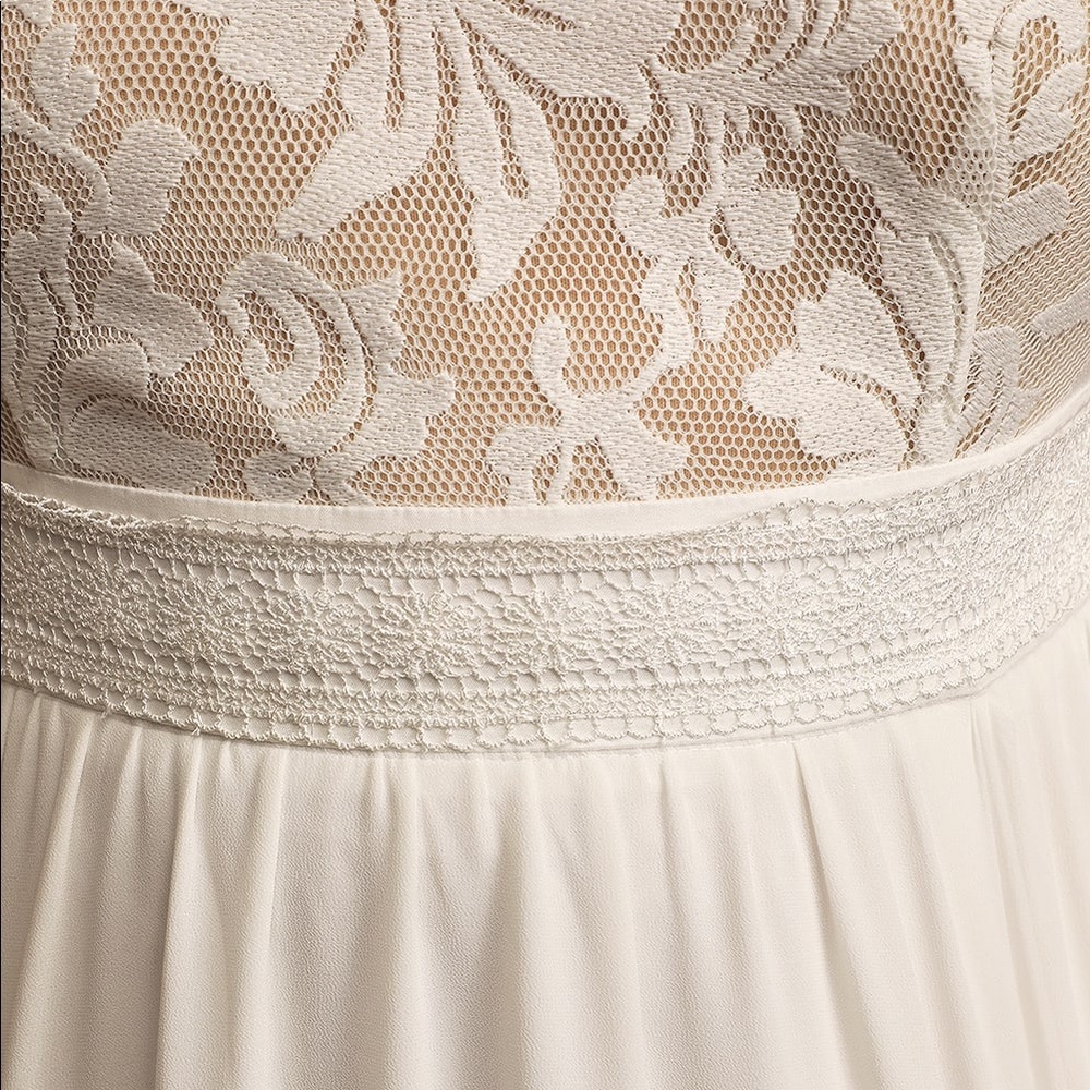 Forever and Always White Lace Maxi Dress - Picture 9 of 16